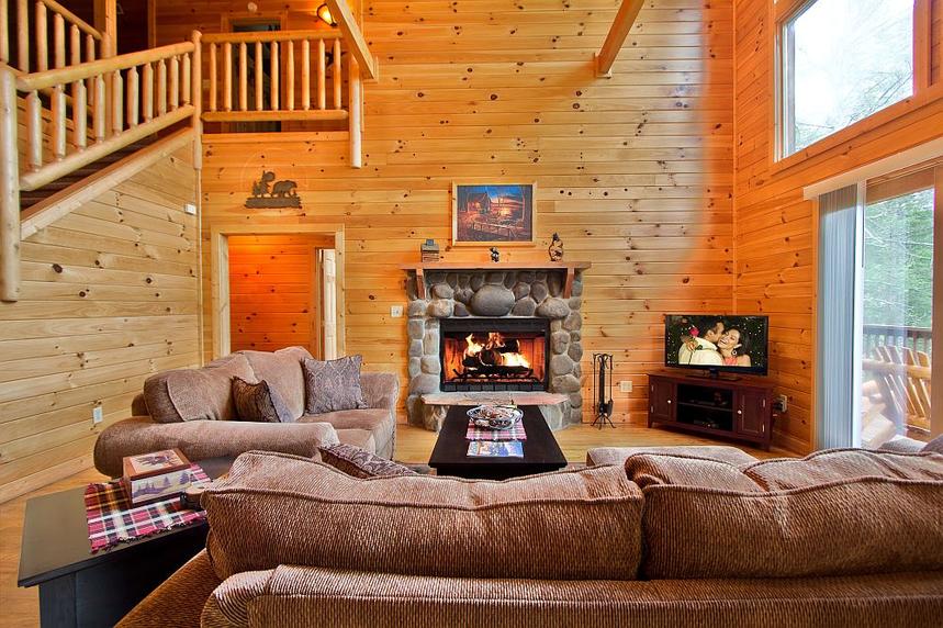 Living Room of Amazing Views cabin in Gatlinburg